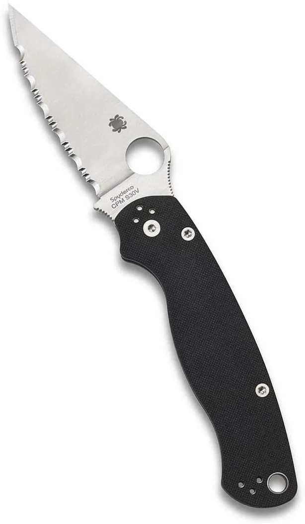 Spyderco Para 2 SpyderEdge Folding Knife with 3.42" CPM S30V Steel Blade and Durable G-10 Handle