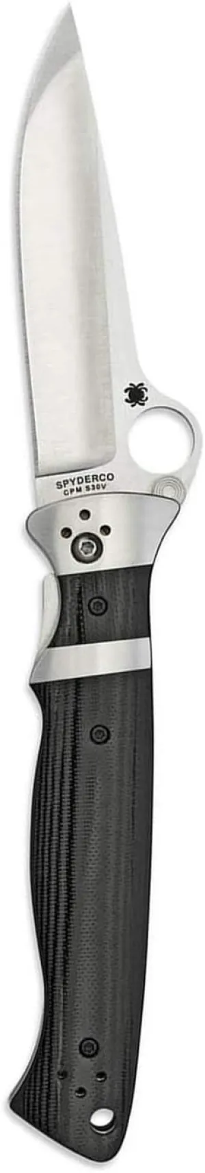Spyderco Vallotton Sub-Hilt 3.7" Plain Edge Folding Pocket Knife (C149GP)