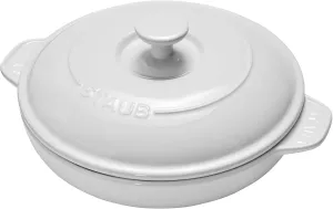 Staub Ceramics Covered Brie Baker, 8in, White