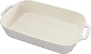 STAUB Ceramics Rectangular Baking Dish, 13x9-inch, Rustic Ivory