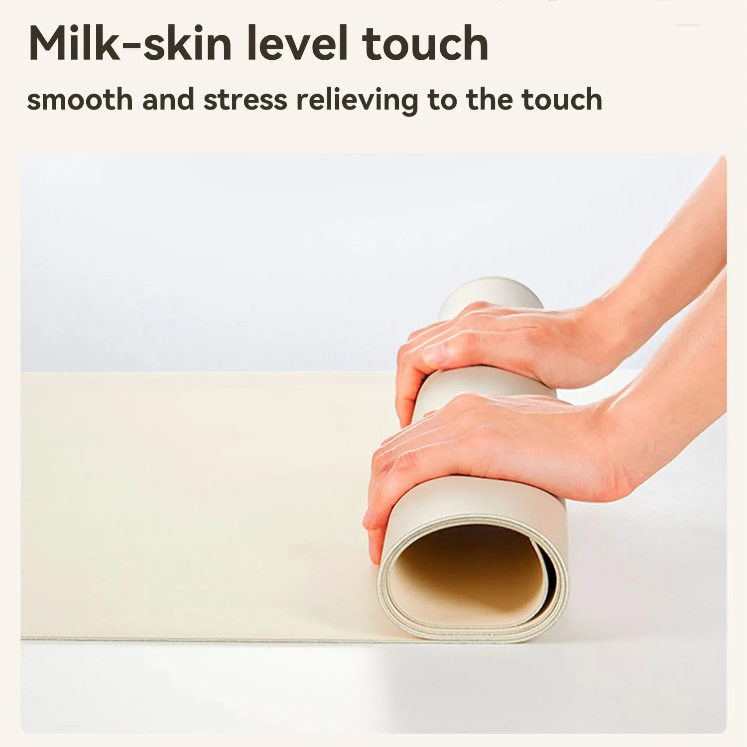 Super Wipe Clean 36"x60" Heat Resistant Table Pad Cover for Rectangular Dining Tables - Silicone Leather Table Protector, Waterproof Stain-Resistant Table Pads (Beige & Cream 36" x 60")