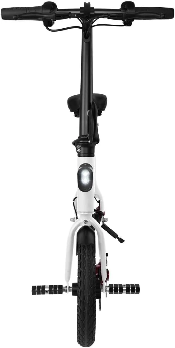Swagtron Swagcycle Pro Pedal-Free App-Enabled Folding Electric Bike with USB Port to Charge on The Go