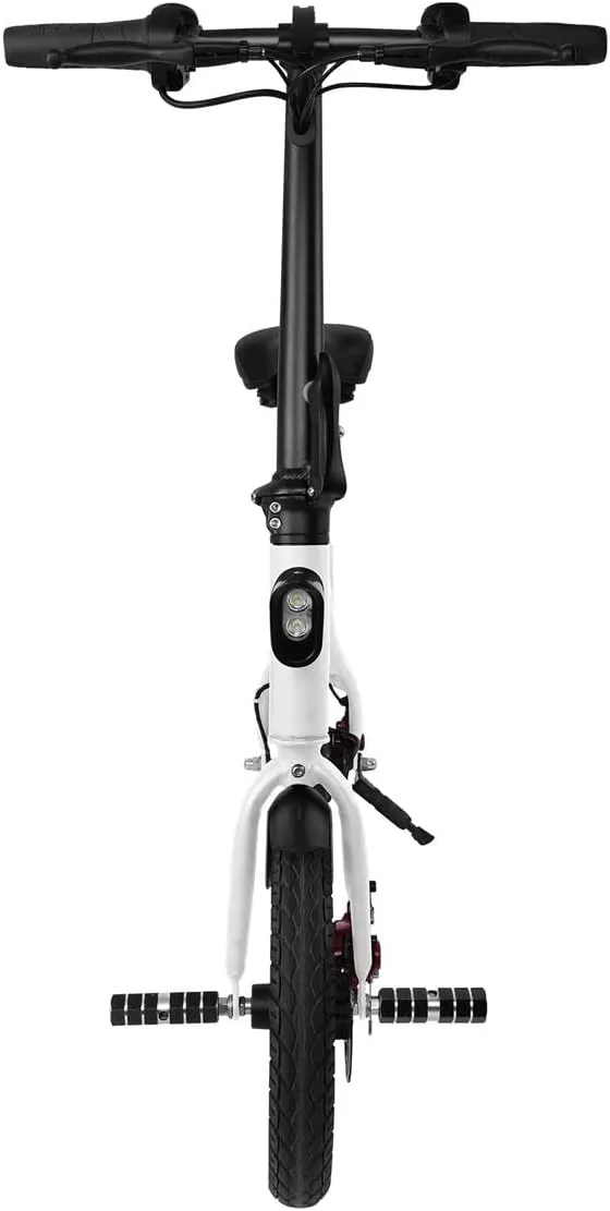 Swagtron Swagcycle Pro Pedal-Free App-Enabled Folding Electric Bike with USB Port to Charge on The Go