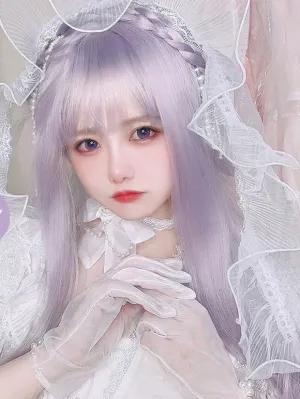Sweet Lolita Wig Lavender Long Heat-resistant Fiber Lolita Accessories