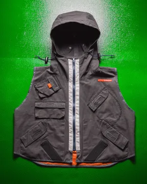 Tactical Multi-Pocket Concealable Hooded Cropped Vest; (~M~)