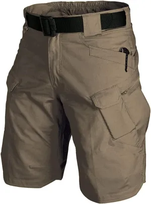 Tactical Work Shorts for Men Outdoor Casual Military Combat Hiking Cargo Shorts with Multi-Pocket (No Belt)