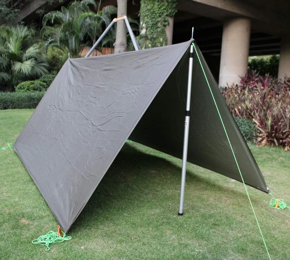 Telescoping Tarp Poles Set of Two, Adjustable Aluminum Rods for Tent Fly Camping Shelter Awning RV Car & Motorcycle Camping, Portable, Lightweight Replacement Tent Poles with Zipper Bag