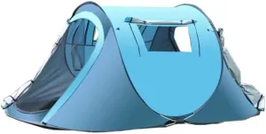 Tents for Camping Beach Tents Camping Tent for 3-4 Person 2 Door 2 Mesh Windows Portable Instant Tent Automatic Tent for Hiking Outdoor Tent Family Tents for Camping Hiking Traveling