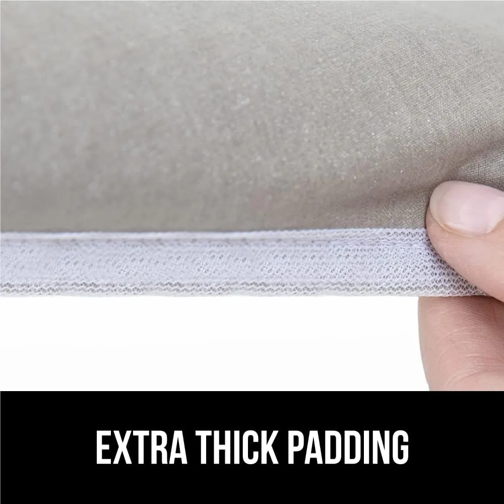 The Original GORILLA GRIP Ironing Board Cover, Silicone Coating, Full Size Scorch Resistant Padding, Elastic Edge, Heavy Duty Iron Pad Covers Standard Boards, Hook and Loop Fastener Strap, Silver