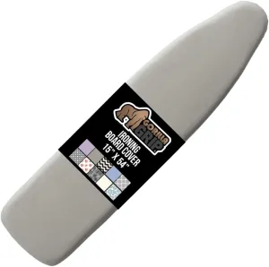 The Original GORILLA GRIP Ironing Board Cover, Silicone Coating, Full Size Scorch Resistant Padding, Elastic Edge, Heavy Duty Iron Pad Covers Standard Boards, Hook and Loop Fastener Strap, Silver