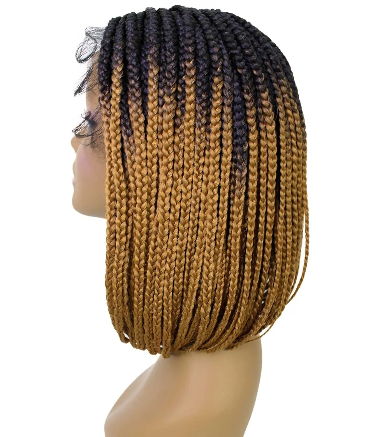 Tiara Straight Braided 12 in Long 4X4 Hand Tied Lace Braid Braided Wig, Beauty Heat Resistant Fiber, 20  Shades of Natural, Dip Dyed, & Blended Colors