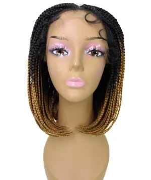 Tiara Straight Braided 12 in Long 4X4 Hand Tied Lace Braid Braided Wig, Beauty Heat Resistant Fiber, 20  Shades of Natural, Dip Dyed, & Blended Colors