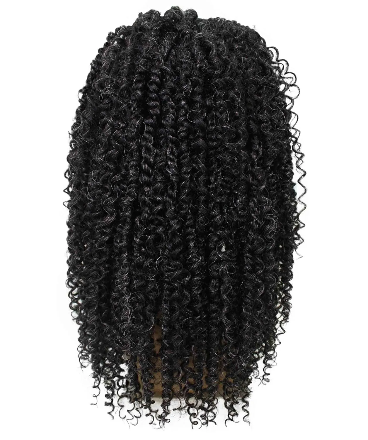Tierra Curly 19 in Long 4x4 Hand Tied Lace Braid Braided Wig, Beauty Heat Resistant Fiber, 20  Shades of Natural, Dip Dyed, & Blended Colors