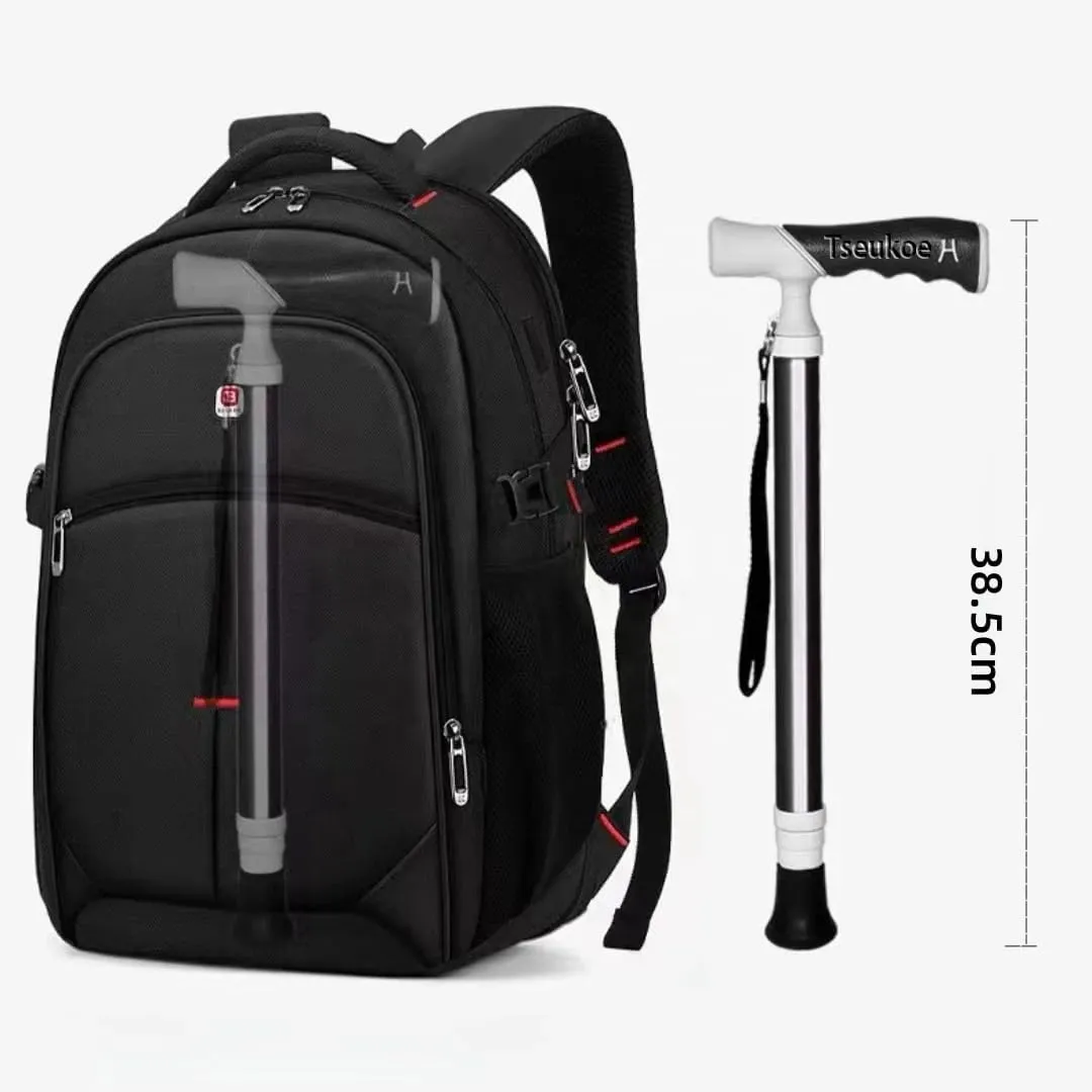 Titanium Alloy Hiking Stick or Walking Sticks, Adjustable Hiking Pole for Men and Women, Dual-Purpose Telescopic Cane
