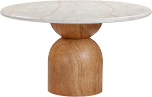 Tov Furniture Cynthia Travertine Concrete Indoor/Outdoor 54" Round Dining Table
