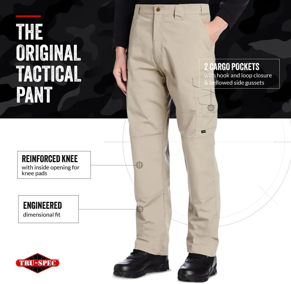 Tru-Spec 24-7 Original Tactical Pants for Men - Water-Resistant Cargo Work Pants with Concealed Carry and Knee Pad Openings