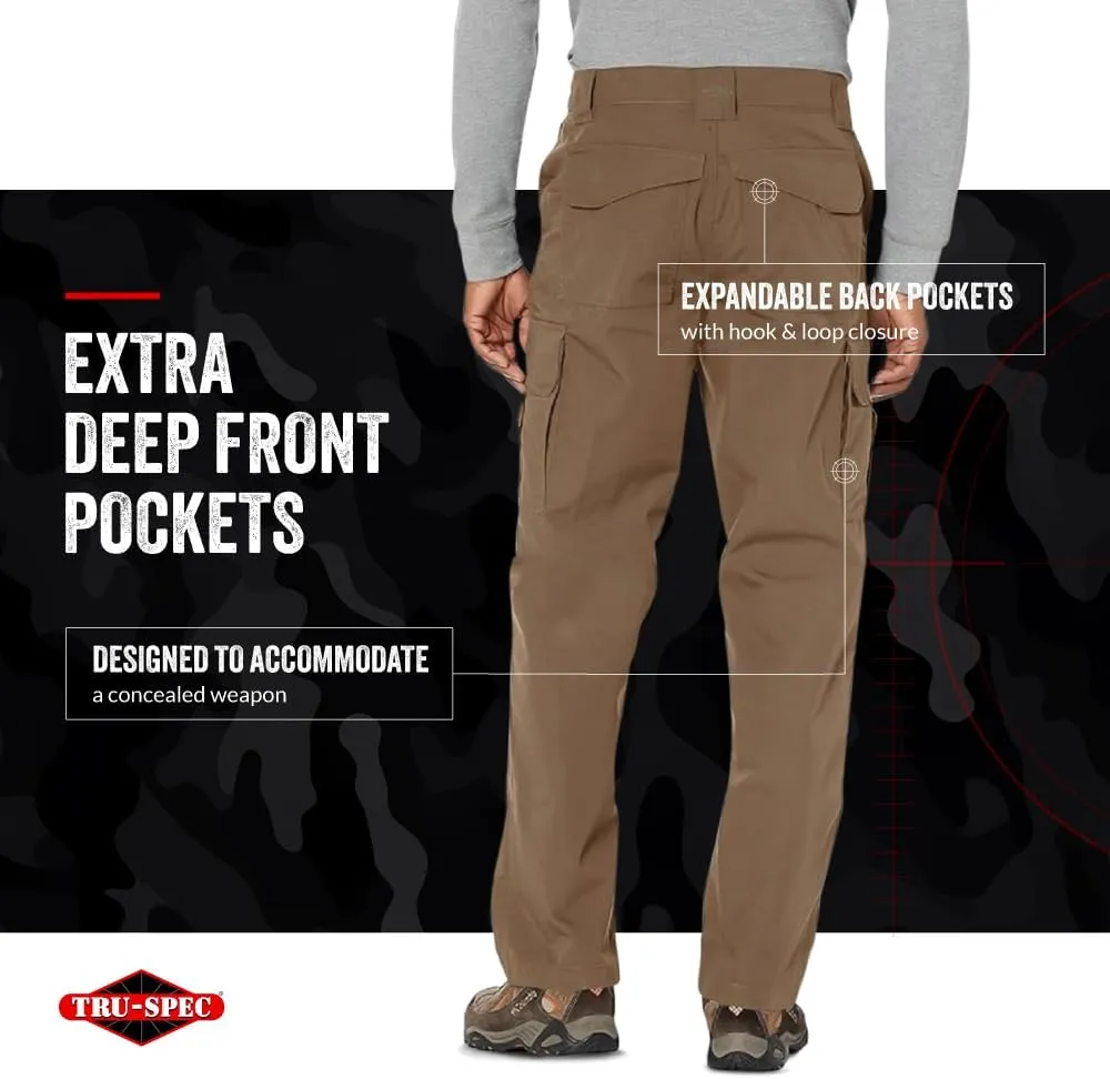 Tru-Spec 24-7 Original Tactical Pants for Men - Water-Resistant Cargo Work Pants with Concealed Carry and Knee Pad Openings