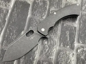 TWO SUN TwoSun Folding Knife TS459-Black 14C28N Blade Titanium Handle Knife