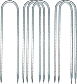 U Hook Heavy Duty GalvanizedReinforced Ground Nails Outdoor Canopy Tent Ground Pile Ground Decoration Fixed Windproof Ground Pile Gardening Ground Anchor (12)