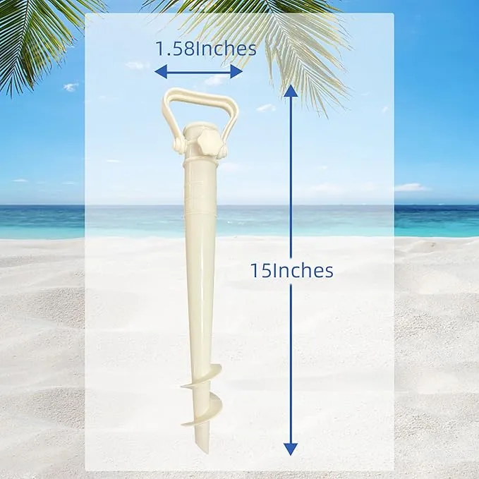 UMARDOO Beach Tent Sand Anchor,Sun Shelter Stand Holder Tent Stakes Ground Anchors Stakes,Camping Stakes Tarp Stakes for Tent Rain Tarps Canopy Camping Hiking (2 PC Beach Anchors)