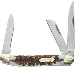Uncle Henry Next Gen 897UH Premium Stock 6.2in Folding Pocket Knife and Staglon Handle for Hunting, Camping, and EDC