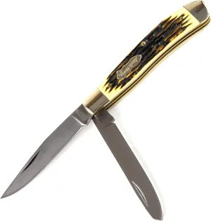 Uncle Henry Next Gen Staglon 285UH 7in Folding Knife with Stainless Steel Blade, and Staglon Handle for Hunting, EDC