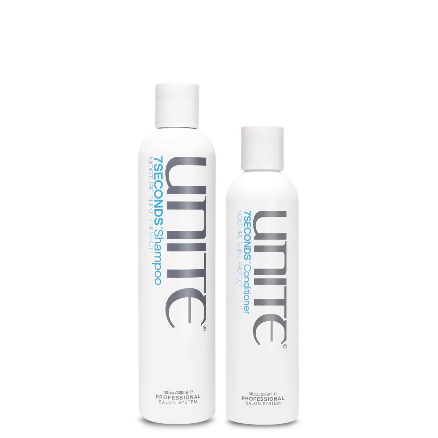 UNITE Hair – 7SECONDS Shampoo & Conditioner – Hydrates, Shines, Protects UV/Heat Damage, 10oz, 8oz