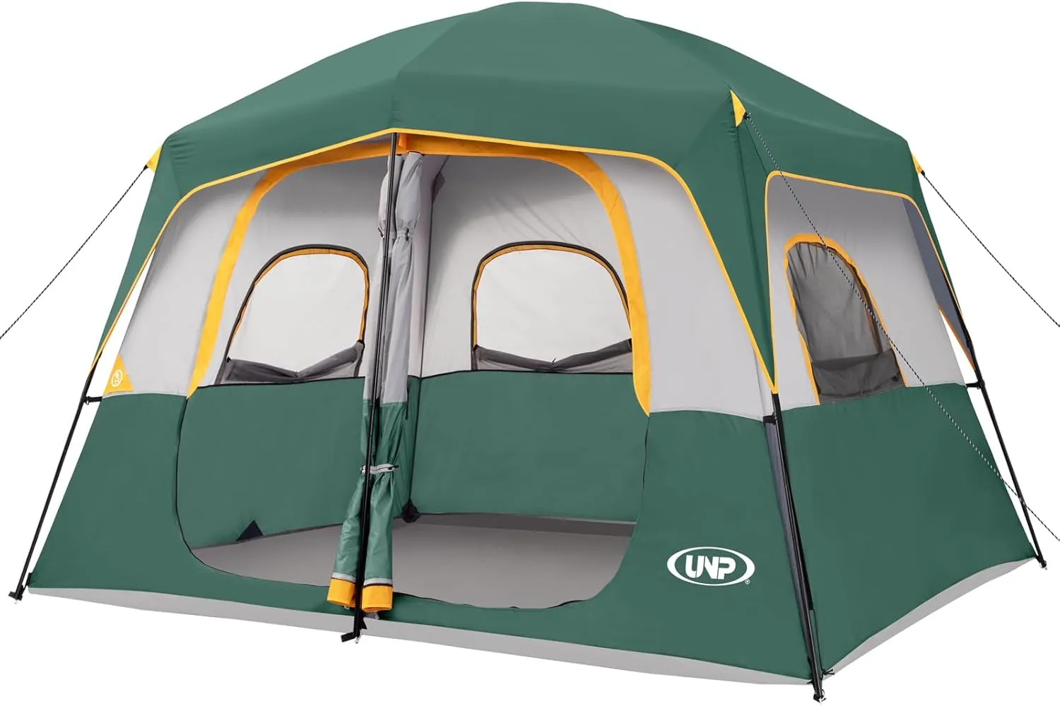 UNP 2/4/6/8 Person Tent, Portable Cabin Tent, Camping Tent 4-Person Easy Set Up, Waterproof with Top Rainfly for Outdoor Camping/Hiking