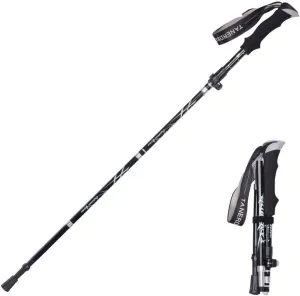 Upgrade Trekking Pole,Ultralight Aluminium Alloy Foldable, Anti Shock Walking/Camping （1 Pack，Black）