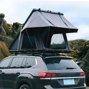 Upland Rooftop Tent, Hard Shell, 3 Person, Car Camping, Black, Rectangular, Zipper, Compact, All Season, Camping