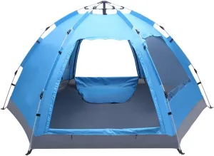 Vasitelan 3-4 Person Instant Easy Pop Up Camping Tent,Automatic Family Tent,Portable Windproof Dome Tent for Camping Hiking & Traveling