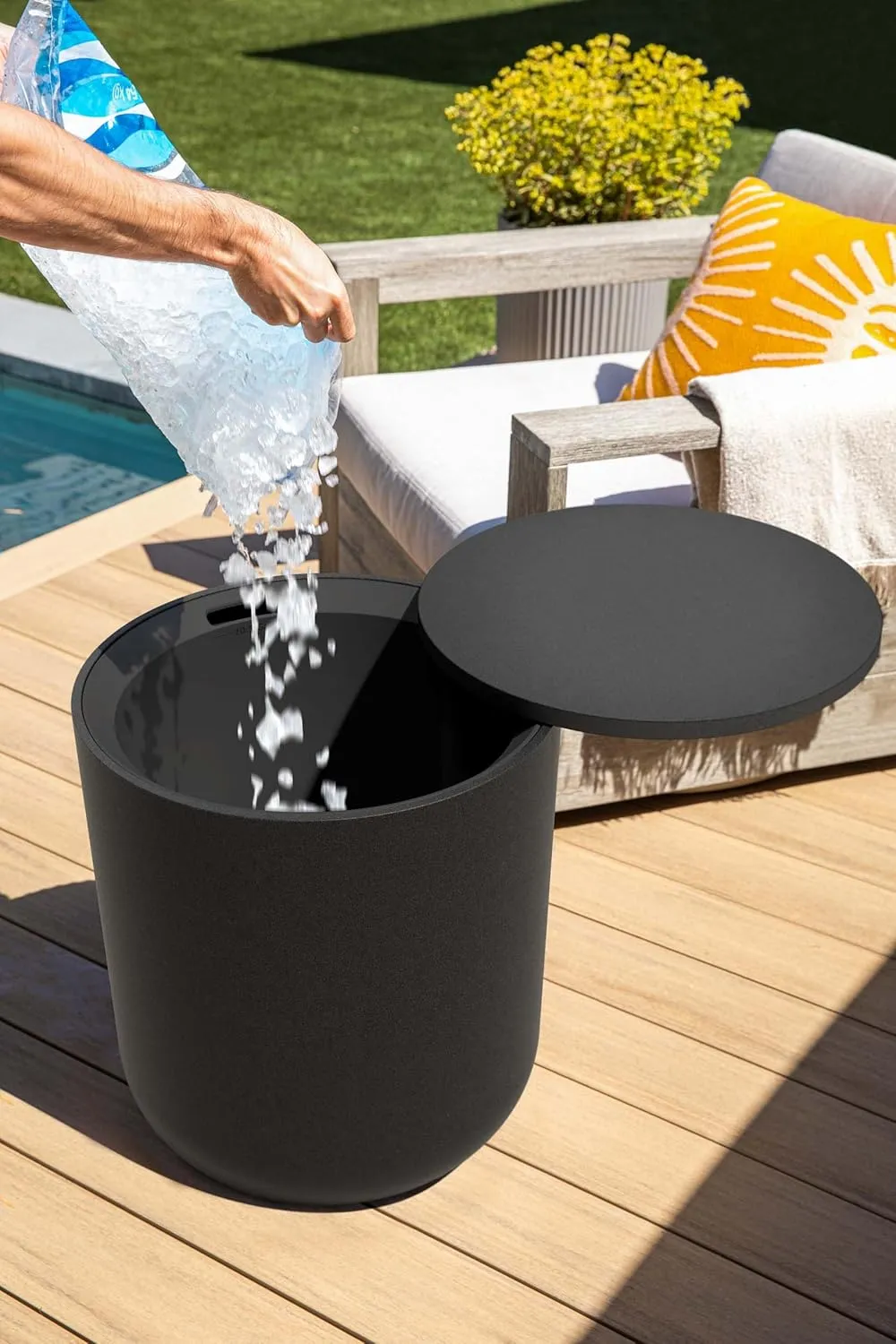 Veradek Kona Chill Side Table - 2 in 1 - Designed for use as Outdoor Side Table,Patio Decor and Ice Chest