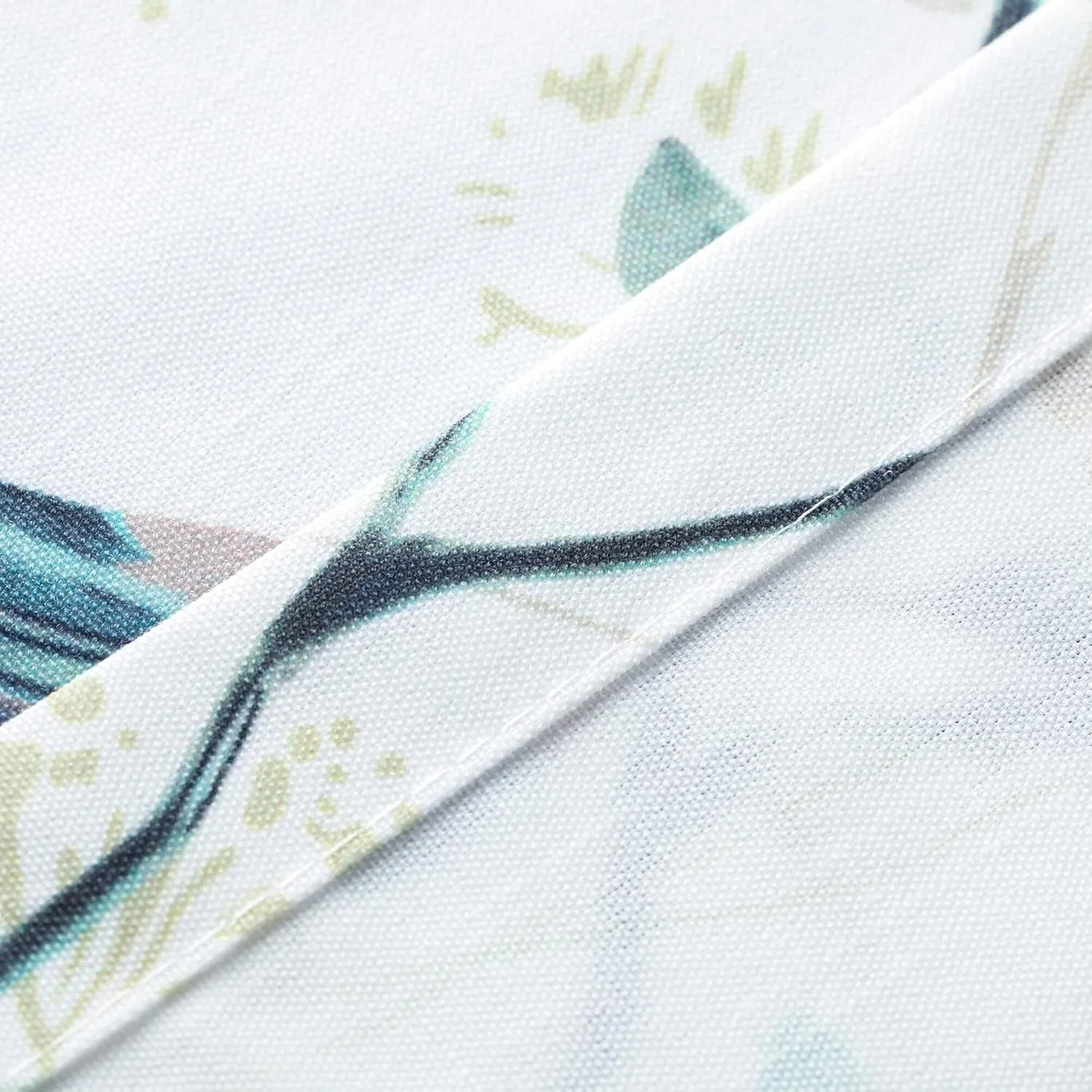 VOGOL 52x70 Inches Rectangle Tablecloth, Stain and Wrinkle Resistant Washable Linen Table Cloth, Floral and Birds Print Decorative Tabletop for Dining Table, Buffet Parties and Camping