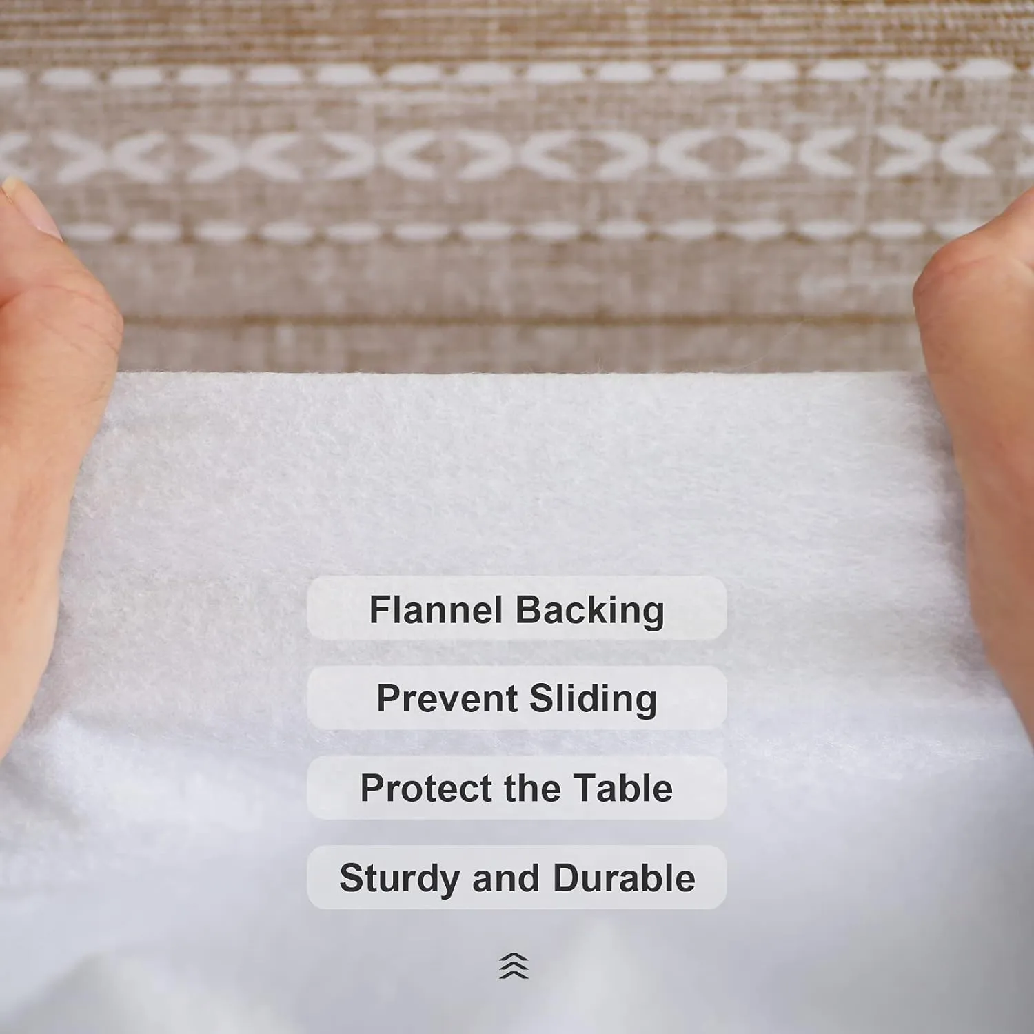 Vonabem 100% Waterproof Rectangle PVC Tablecloth, Vinyl Table Cloth Cover Oil Proof Spill Proof Wipeable Plastic Table Cloths for Indoor and Outdoor Use (Coffee, 60X102IN)