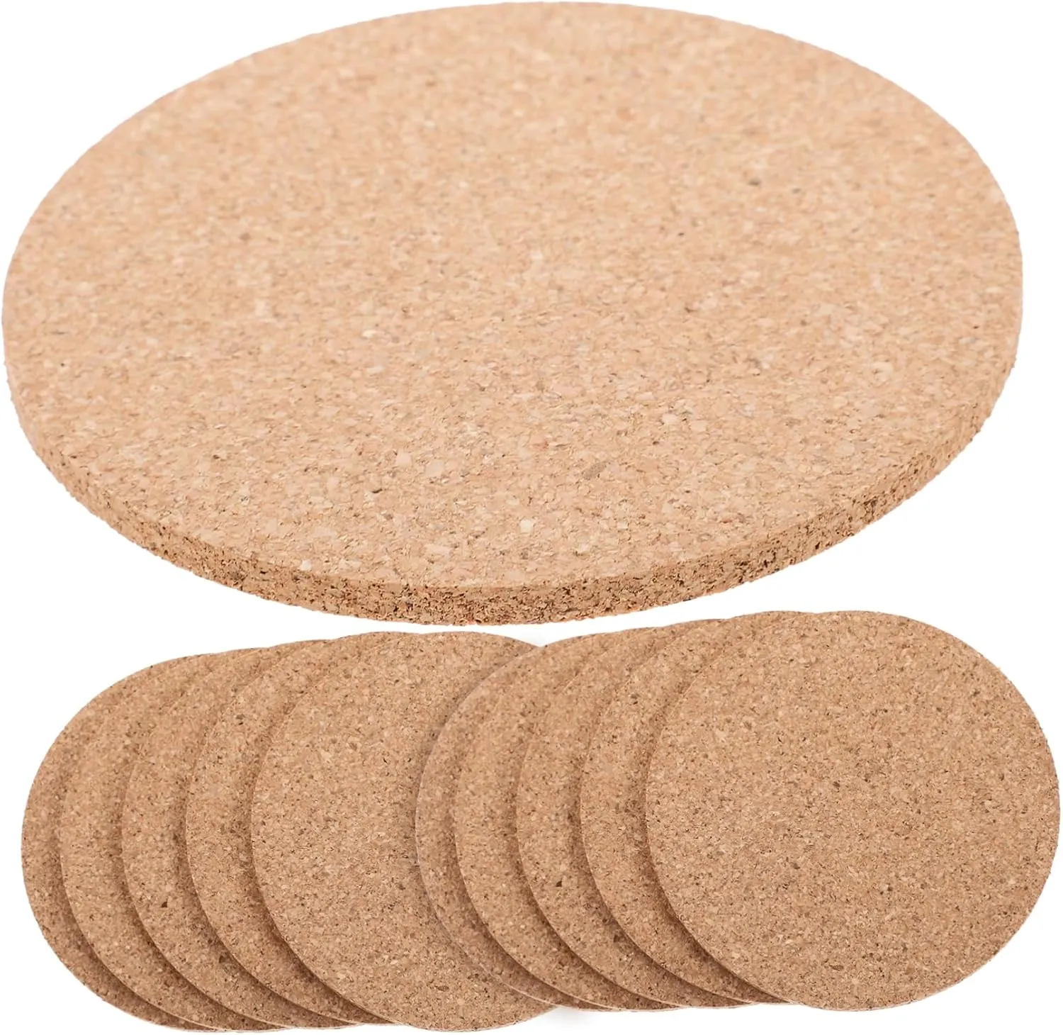 VOSAREA 20pcs Insulated Cork Trivets Heat Resistant Coasters for Decor Cork Bark Coasters Cup Holder