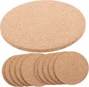 VOSAREA 20pcs Insulated Cork Trivets Heat Resistant Coasters for Decor Cork Bark Coasters Cup Holder