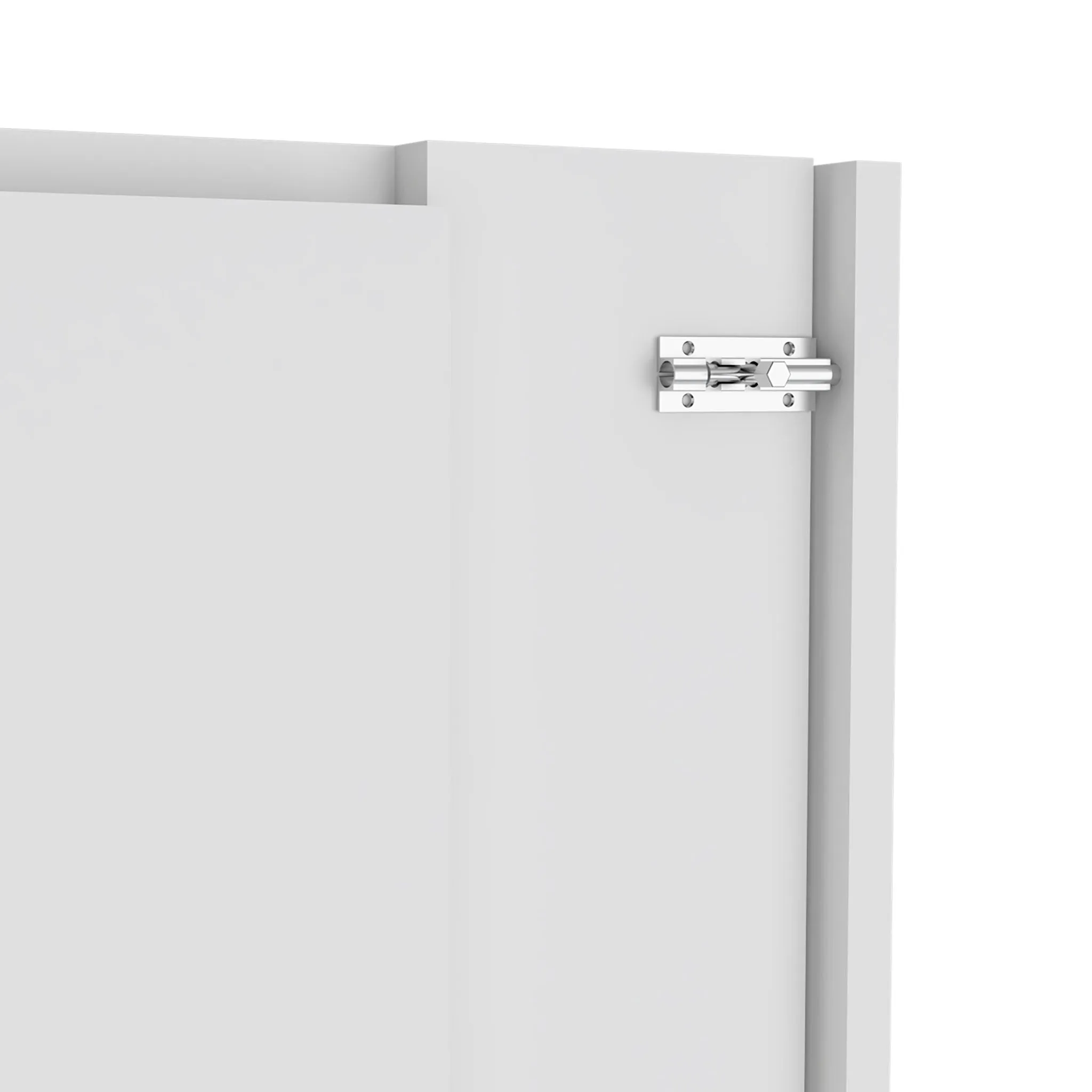 Wall Foldable Table With Multiple Shelves - White