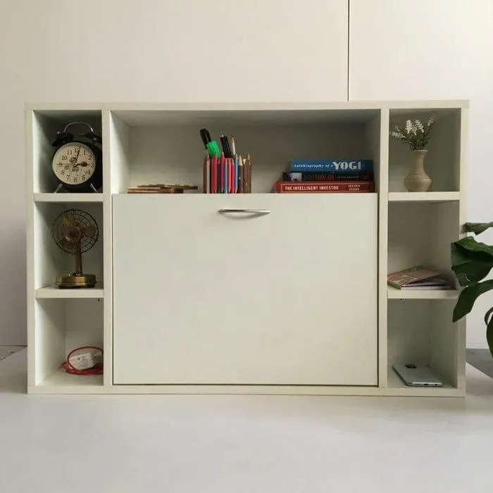 Wall-Mounted Floating Table Laptop Home Office Desk With Drawer