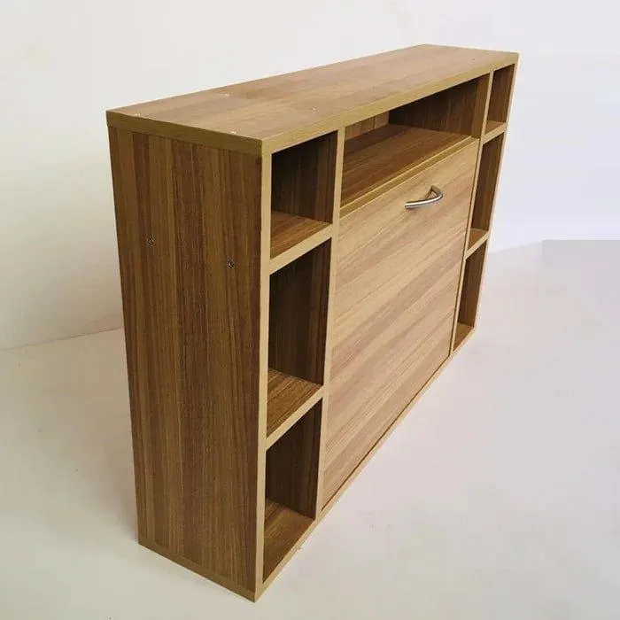 Wall-Mounted Floating Table Laptop Home Office Desk With Drawer