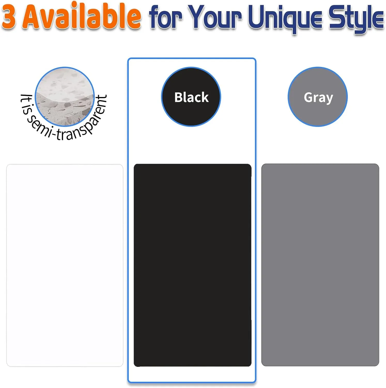 Warome Silicone Mats - 78.7 x 15.7 Inches, Large Countertop Protector, Nonskid Heat Resistant Desk Saver Pad, Black