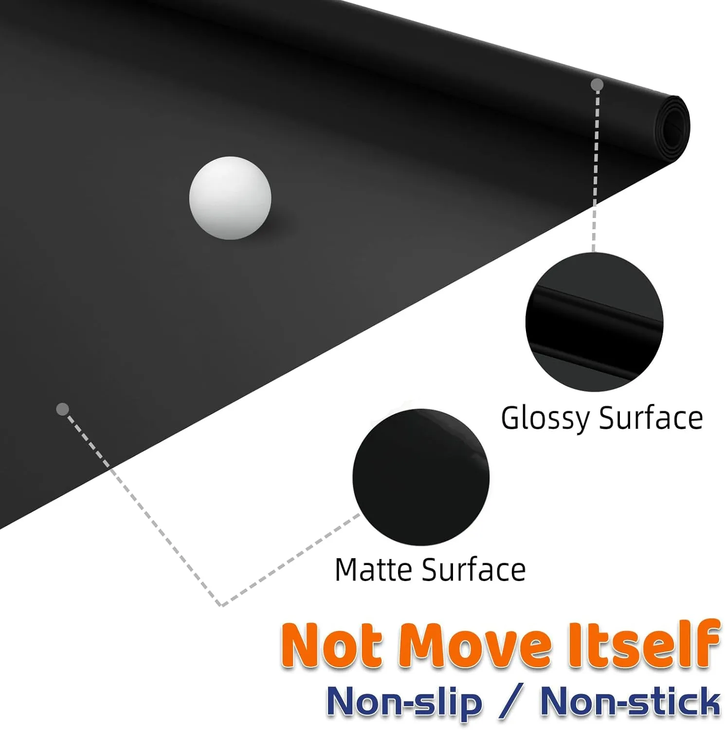 Warome Silicone Mats - 78.7 x 15.7 Inches, Large Countertop Protector, Nonskid Heat Resistant Desk Saver Pad, Black