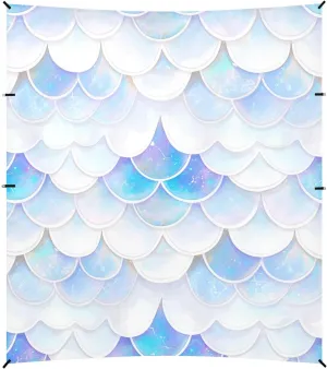 White Fish Scale,Shimmering Foldable Beach Cabana UPF50  Waterproof Shade Sun Shelter with Carrying Bag for Family Trips, Picnics & Camping