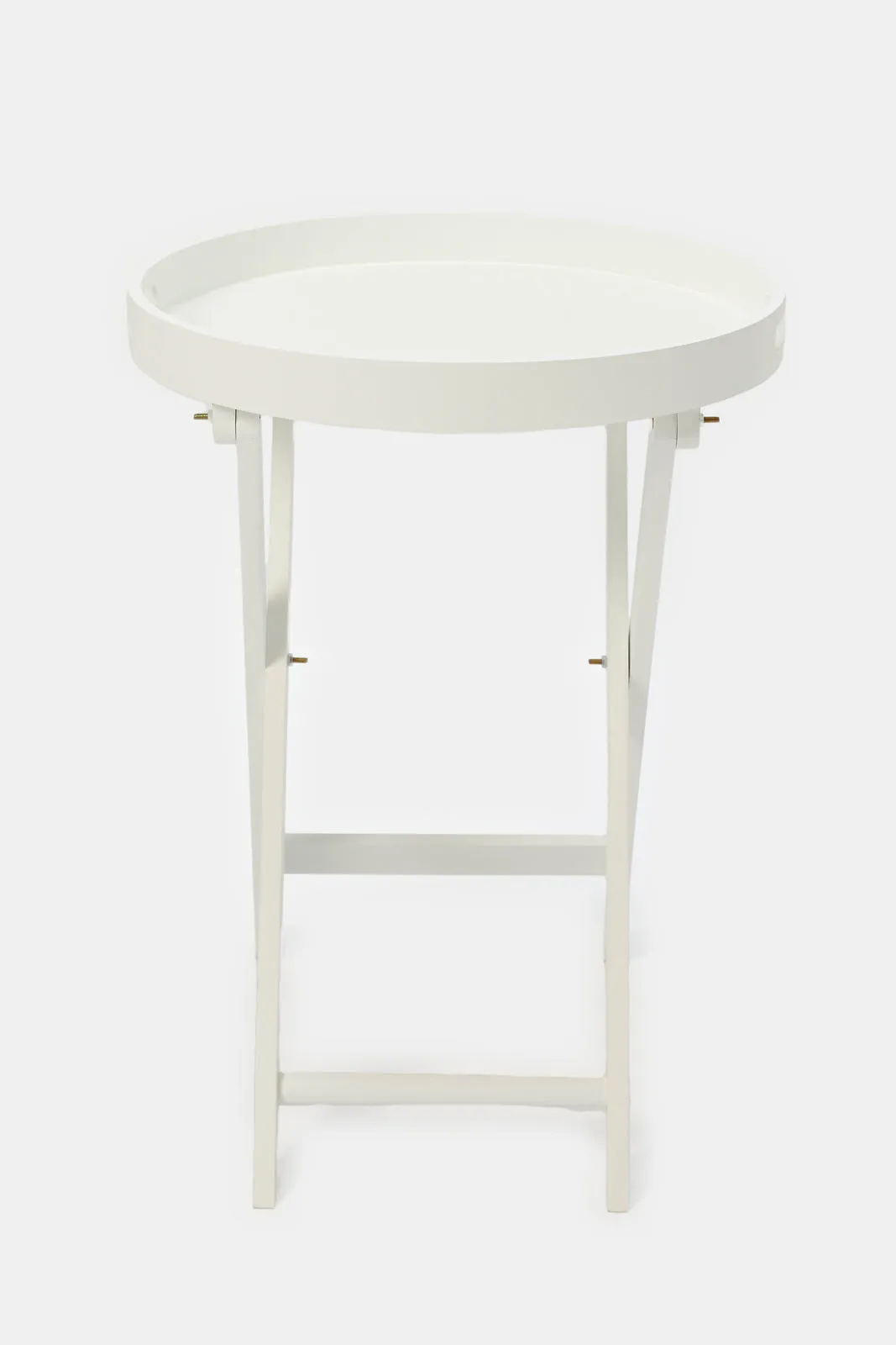 White Foldable  Side Table