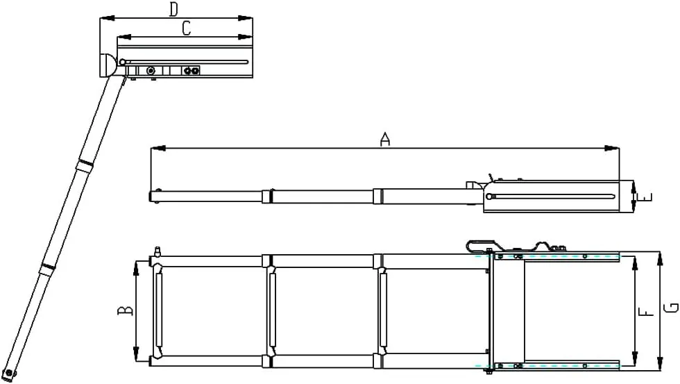 White Water - 4 Step Under Platform Boat Quick Release Telescoping Ladder | Marine Grade 316 Stainless Steel for Swim Platforms | Foldable Boarding Access for Powerboats Docks Sailboats | B00351USL