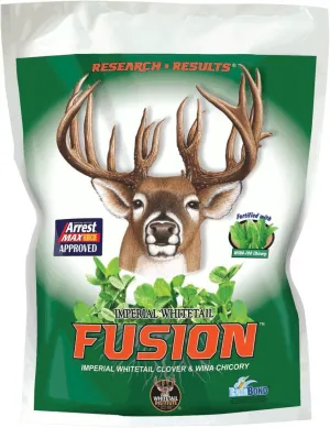 Whitetail Institute FUSION Deer Food Plot Seed for Spring or Fall Planting, Blend of Clover and Chicory for Maximum Deer Attraction, Heat, Cold and Drought Tolerant