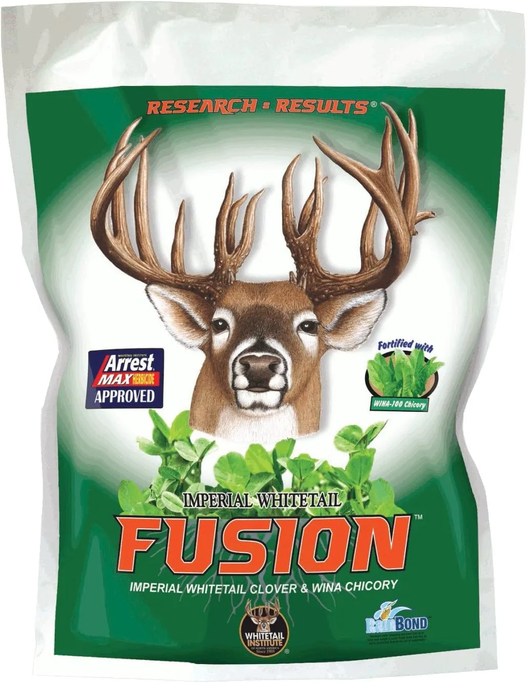 Whitetail Institute FUSION Deer Food Plot Seed for Spring or Fall Planting, Blend of Clover and Chicory for Maximum Deer Attraction, Heat, Cold and Drought Tolerant