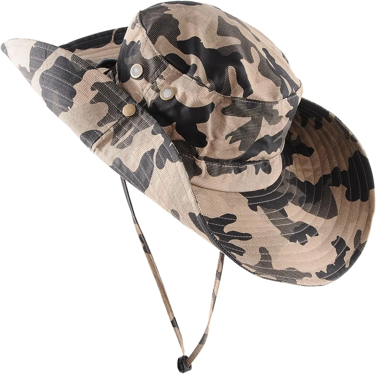 Wide Brim Military Camouflage Hat Summer Fishing Hunting Camping Hiking Cap Outdoor Sun Hat Boonie Hat