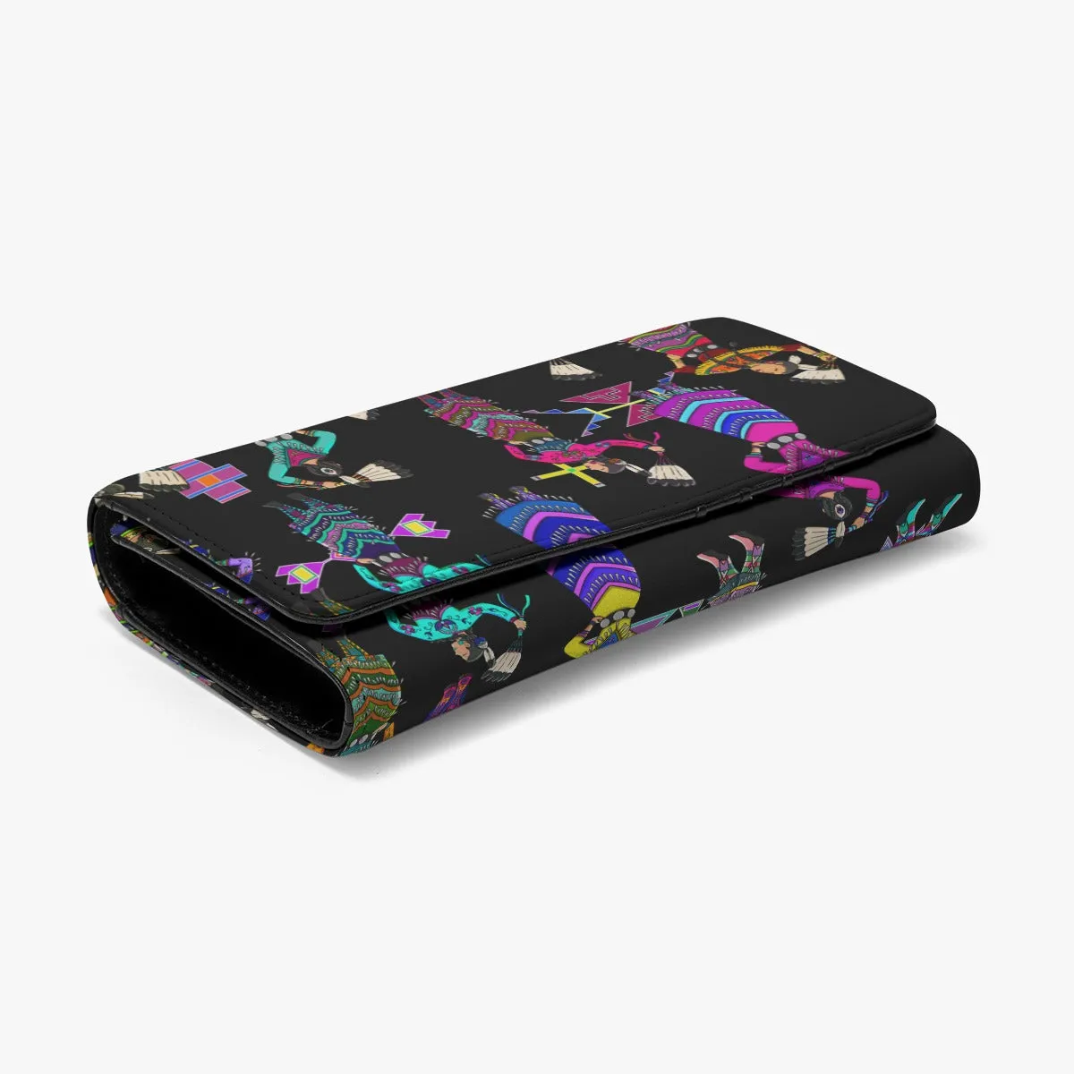 Women's Jingle Dancers Black Foldable Wallet