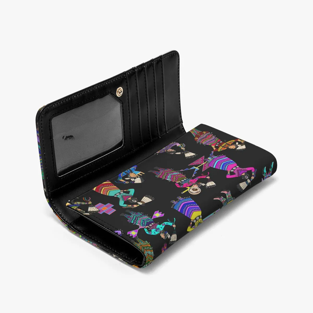 Women's Jingle Dancers Black Foldable Wallet