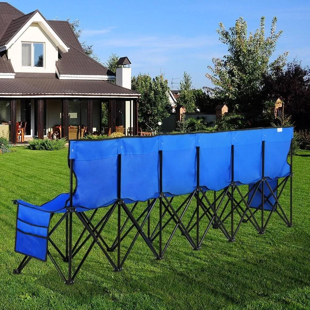 Yaheetech Foldable Sideline Bench 600D Oxford Double Layer Fabric